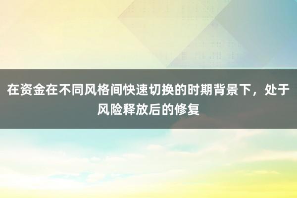在资金在不同风格间快速切换的时期背景下，处于风险释放后的修复