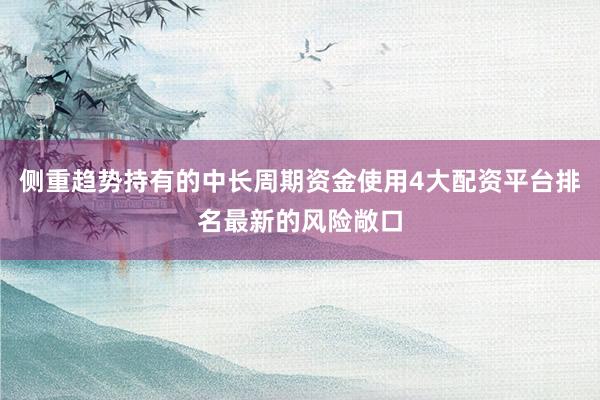 侧重趋势持有的中长周期资金使用4大配资平台排名最新的风险敞口
