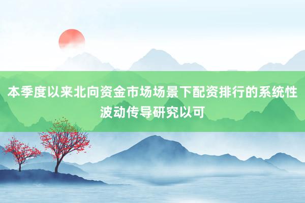 本季度以来北向资金市场场景下配资排行的系统性波动传导研究以可