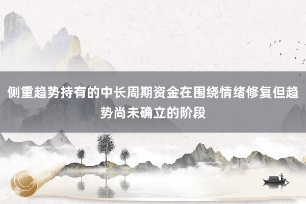侧重趋势持有的中长周期资金在围绕情绪修复但趋势尚未确立的阶段
